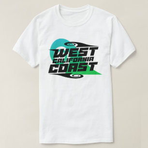 Väster california surfa sommarsurfare t shirt