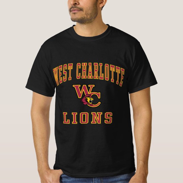 Väster Charlotte High School Lejon T Shirt (Framsida)