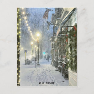 Väster Chester Winter-vykort Vykort