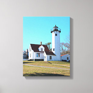 Väster Chop fyr Marthas Vineyard-Kanvastrycket Canvastryck