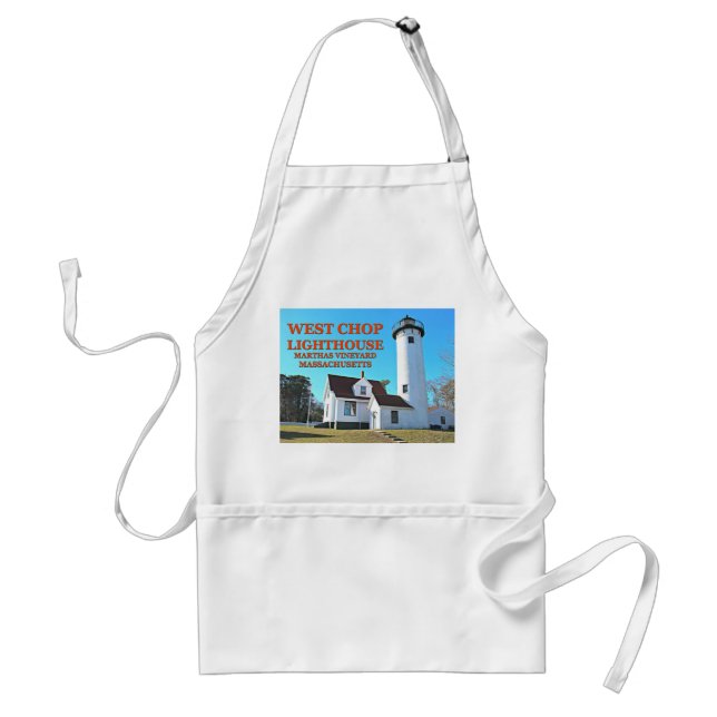Väster Chop fyr, Marthas Vineyard MORSA Apron Förkläde (Framsidan)