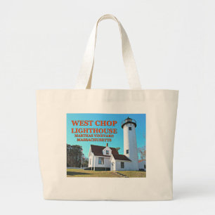 Väster Chop Lighthouse, Marthas Vineyard MORSA Tot Jumbo Tygkasse