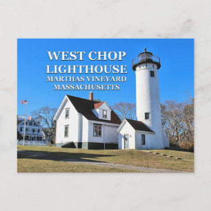 Väster Chop Lighthouse, Marthas Vineyard MORSA vyk Vykort