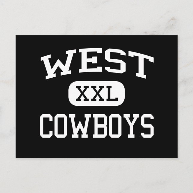 Väster - Cowboys - High School - Denver Colorado Vykort (Framsida)