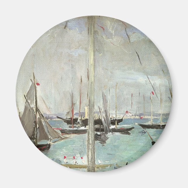 Väster Cowes, Isle of Wight, av Berthe Morisot Magnet (Framsidan)