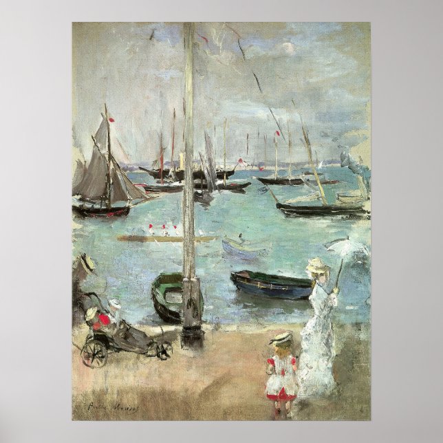 Väster Cowes, Isle of Wight, av Berthe Morisot Poster (Framsidan)