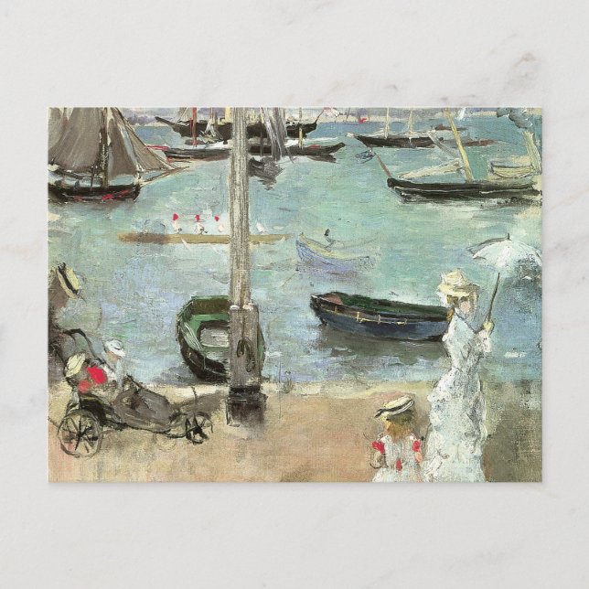 Väster Cowes, Isle of Wight, av Berthe Morisot Vykort (Framsida)