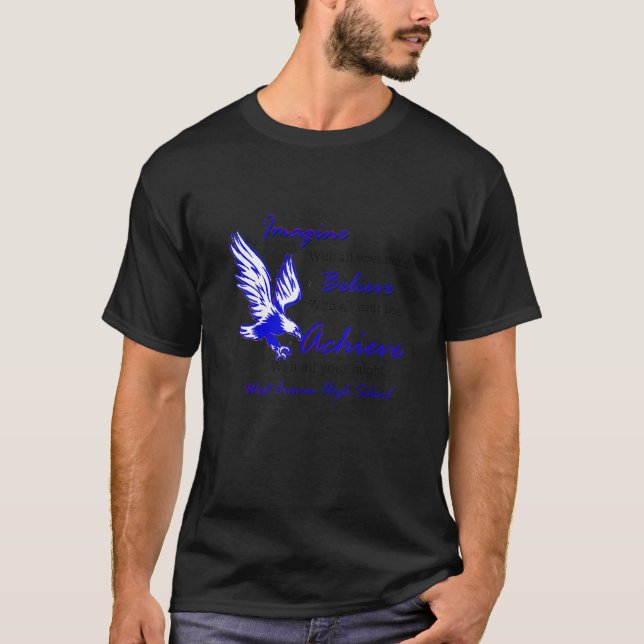 Väster Craven High School Eagles Vanceboro North C T Shirt (Framsida)