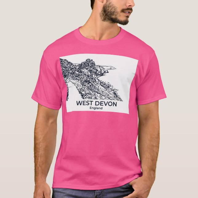 Väster Devon - England T Shirt (Framsida)