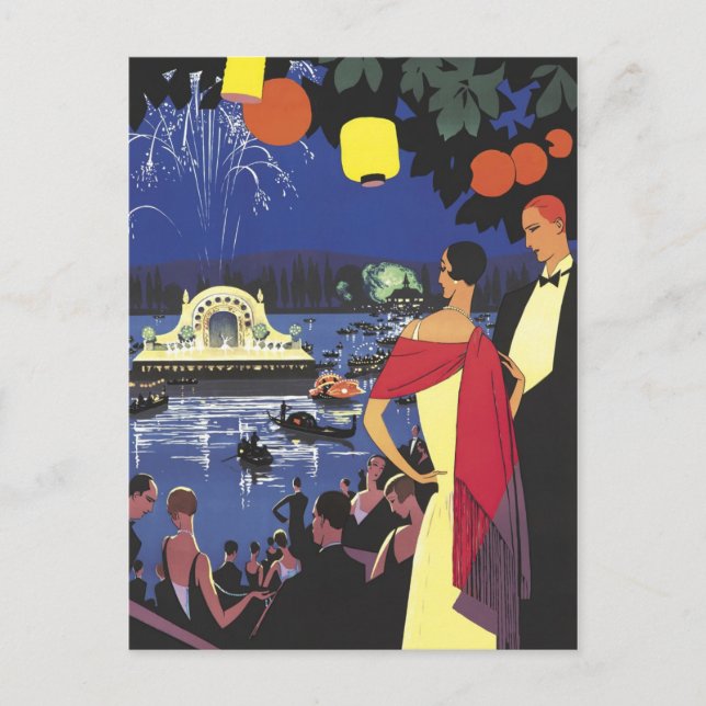 Väster Egg Gatsby Party Vykort (Framsida)