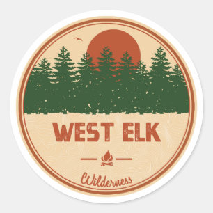 Väster Elk Wilderness Colorado Runt Klistermärke