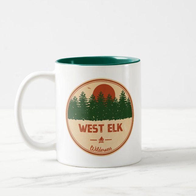 Väster Elk Wilderness Colorado Två-Tonad Mugg (Vänster)
