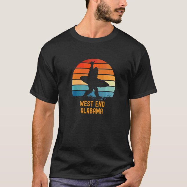 Väster End Alabama Sasquatch Souvenir T Shirt (Framsida)