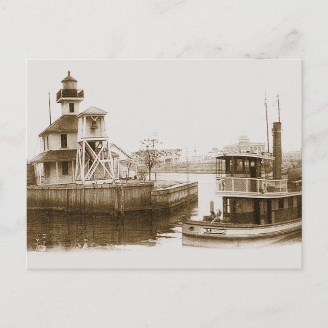 Väster End New Orleans 1906 Vykort (Framsida)