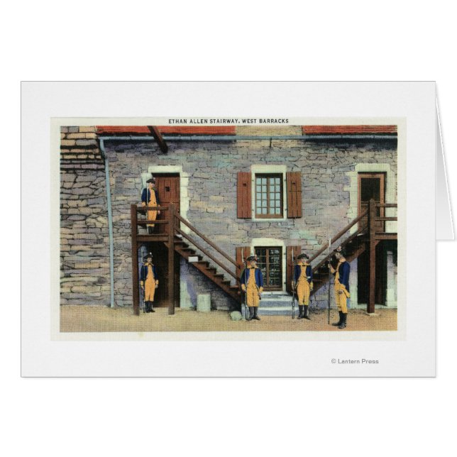 Väster, Ethan Allen Stairway Scene Hälsningskort (Framsidan Horizontal)