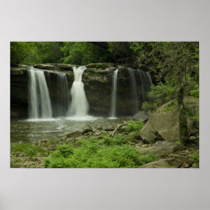Väster Falls i Elyria Ohio Poster