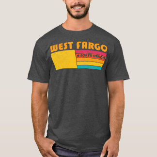 Väster Fargo North Dakota Vintage Distress Souveni T Shirt