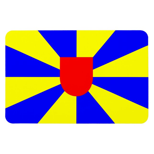 Väster Flanders-provinsen flagga Belgien land Magnet (Horisontell)