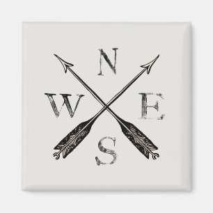 Väster för southeast för lantlig kompass för magnet