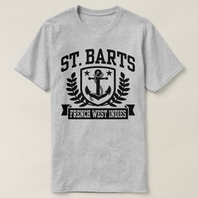 Väster för St. Barts Fransk T-shirt (Design framsida)