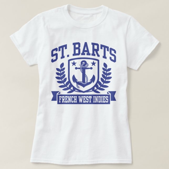 Väster för St. Barts Fransk T-shirt (Design framsida)