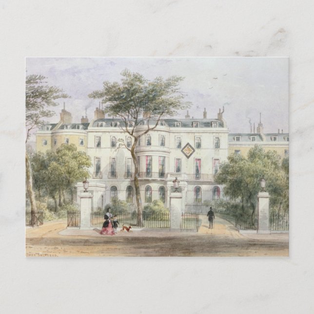 Väster framsida av Herr Robert Peels hus Vykort (Framsida)