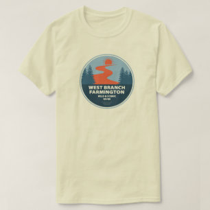 Väster Gren Farmington-Vild och Scenfloden T Shirt