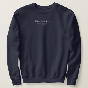 Väster Handflatan Beach CrewnackSweatshirt Lång Ärmad Tröja