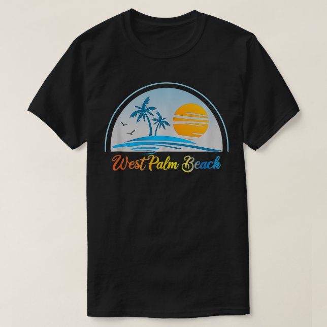 Väster Handflatan Beach FL Florida Souvenir Handfl T Shirt (Design framsida)