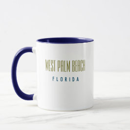 Väster Handflatan Beach Florida Coffee Mugg