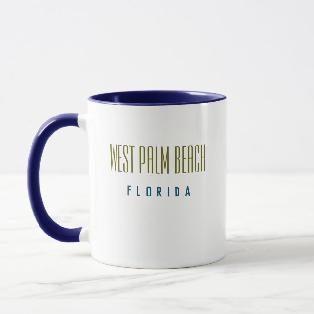 Väster Handflatan Beach Florida Coffee Mugg (Vänster)