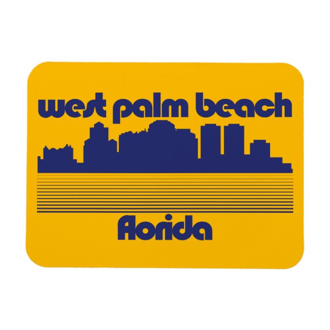 Väster Handflatan Beach Florida Magnet (Horisontell)