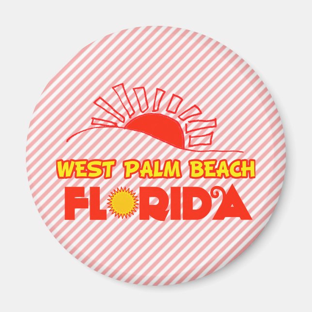 Väster Handflatan Beach, Florida Magnet (Framsidan)