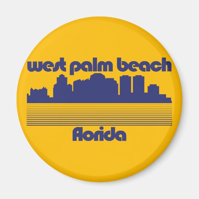Väster Handflatan Beach Florida Magnet (Framsidan)