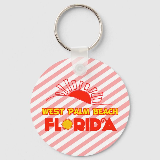 Väster Handflatan Beach, Florida Nyckelring (Framsida)