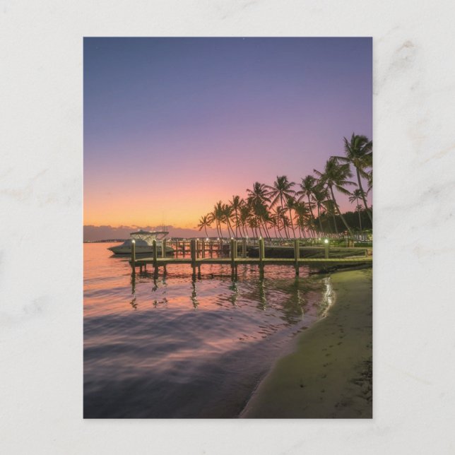 Väster Handflatan Beach, Florida, Sunset Vykort (Framsida)