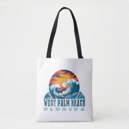 Väster Handflatan Beach Florida Tygkasse