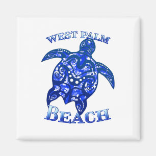 Väster Handflatan Beach Florida Vacation Tribal Tu Magnet
