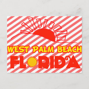 Väster Handflatan Beach, Florida Vykort