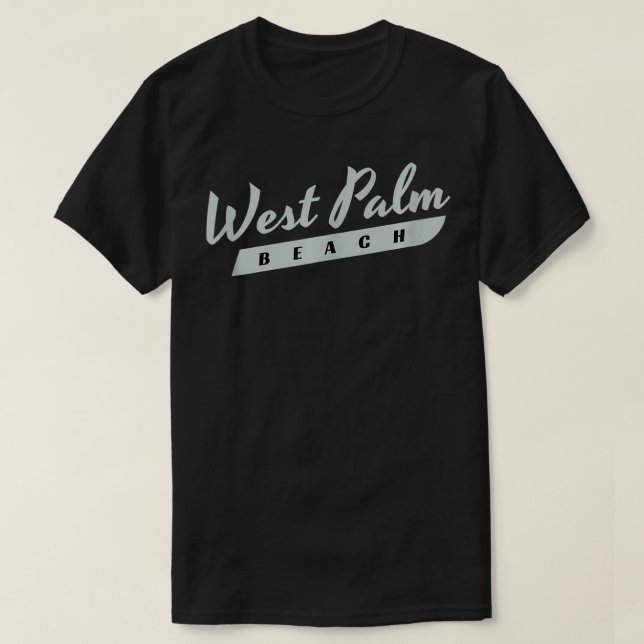 Väster Handflatan Beach-Vintagen T Shirt (Design framsida)