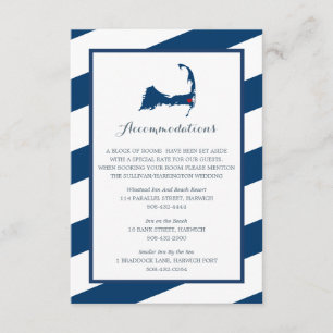 Väster Harwich Cape Cod Navy Blue Bostäder Tilläggskort