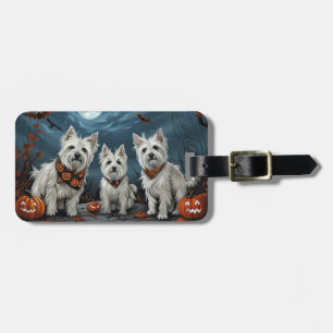 Väster Highland Halloween Spooky Bagagebricka