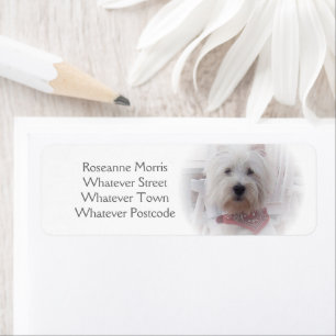 Väster Highland Terrier-adressetikett Returadress Etikett
