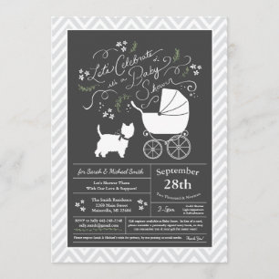 Väster Highland Terrier Baby Shower Gender Neutral Inbjudningar