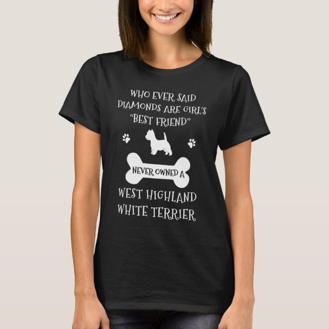 Väster Highland Terrier Best Friend T Shirt (Framsida)
