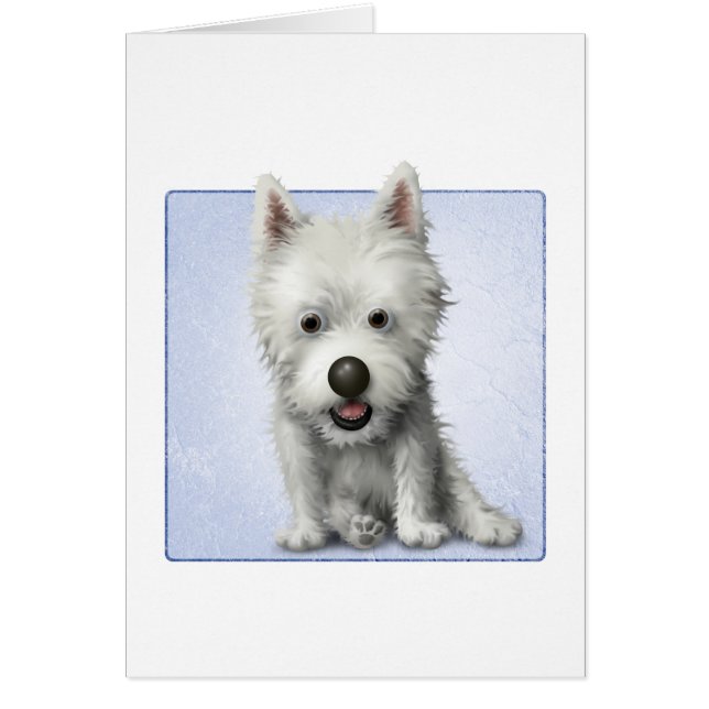 Väster Highland Terrier Hälsningskort (Framsidan)
