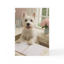 Väster Highland Terrier-hälsningskort - tomt