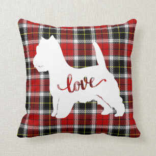 Väster Highland Terrier Hund aveln Kärlek T-Shirt Kudde