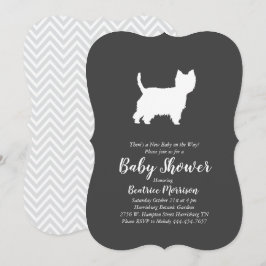 Väster Highland Terrier Hund Baby Shower Westie Inbjudningar