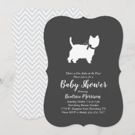 Väster Highland Terrier Hund Baby Shower Westie Inbjudningar
